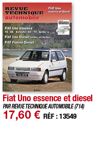 Fiat Uno essence et diesel   PAR REVUE TECHNIQUE AUTOMOBILE (714) 17,60   RÉF : 13549