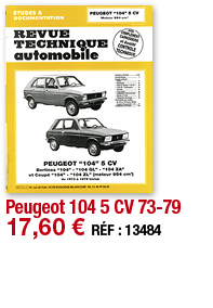 Peugeot 104 5 CV 73-79   17,60   RÉF : 13484