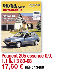 Peugeot 205 essence 0 9, 1 1 & 1 3 83-98   17,60   RÉF : 13460