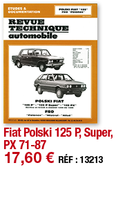 Fiat Polski 125 P, Super, PX 71-87   17,60   RÉF : 13213