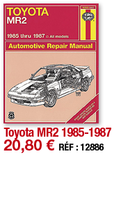 Toyota MR2 1985-1987   20,80   RÉF : 12886