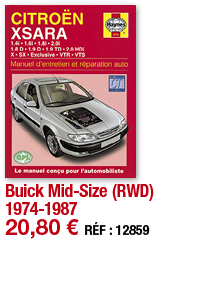Buick Mid-Size (RWD) 1974-1987   20,80   RÉF : 12859