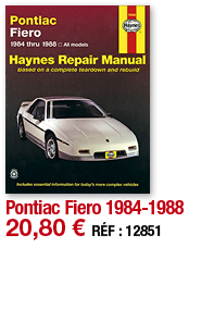 Pontiac Fiero 1984-1988   20,80   RÉF : 12851