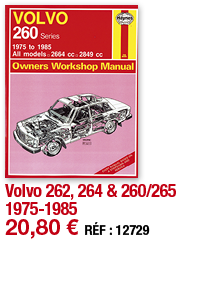 Volvo 262, 264 & 260 265 1975-1985   20,80   RÉF : 12729