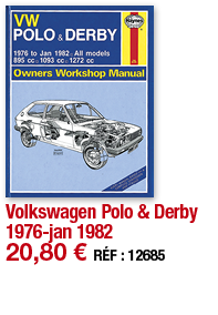 Volkswagen Polo & Derby 1976-jan 1982   20,80   RÉF : 12685