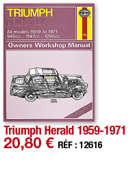 Triumph Herald 1959-1971   20,80   RÉF : 12616