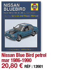 Nissan Blue Bird petrol mar 1986-1990   20,80   RÉF : 12601