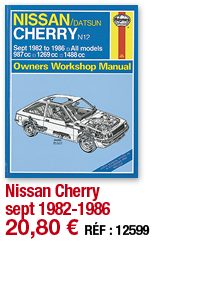 Nissan Cherry sept 1982-1986   20,80   RÉF : 12599
