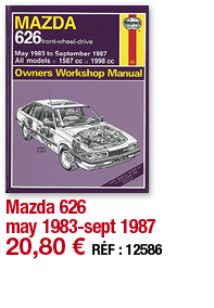 Mazda 626 may 1983-sept 1987   20,80   RÉF : 12586