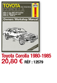 Toyota Corolla 1980-1985   20,80   RÉF : 12579
