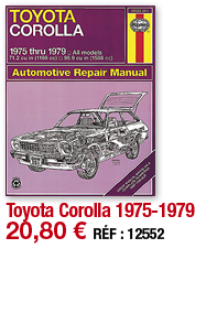 Toyota Corolla 1975-1979   20,80   RÉF : 12552