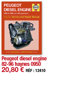 Peugeot diesel engine 82-96 haynes 0950   20,80   RÉF : 12410