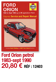Ford Orion petrol 1983-sept 1990   20,80   RÉF : 12403