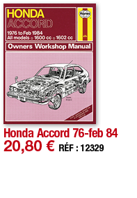 Honda Accord 76-feb 84   20,80   RÉF : 12329