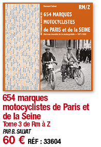 654 marques motocyclistes de Paris et de la Seine Tome 3 de Rm à Z PAR B  SALVAT 60   RÉF : 33604