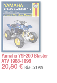 Yamaha YSF200 Blaster ATV 1988-1998   20,80   RÉF : 21709