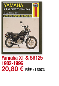 Yamaha XT & SR125 1982-1996   20,80   RÉF : 13074