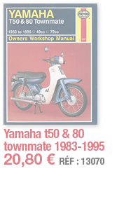 Yamaha t50 & 80 townmate 1983-1995   20,80   RÉF : 13070