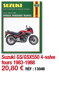 Suzuki GS GSX550 4-valve fours 1983-1988   20,80   RÉF : 13048