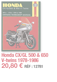 Honda CX GL 500 & 650 V-twins 1978-1986   20,80   RÉF : 12781