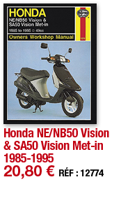 Honda NE NB50 Vision & SA50 Vision Met-in 1985-1995   20,80   RÉF : 12774