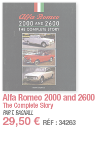 Alfa Romeo 2000 and 2600 The Complete Story PAR T  BAGNALL 29,50   RÉF : 34263