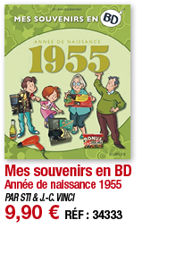 Mes souvenirs en BD Année de naissance 1955 PAR STI & J -C  VINCI 9,90   RÉF : 34333