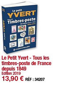Le Petit Yvert - Tous les timbres-poste de France depuis 1849 Edition 2019 13,90   RÉF : 34207