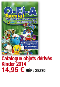 Catalogue objets dérivés Kinder 2014   14,95   RÉF : 28370