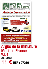 Argus de la miniature Made in France Vol  4 PAR SAFAM 11   RÉF : 27216