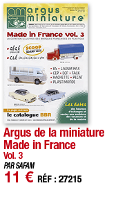 Argus de la miniature Made in France Vol  3 PAR SAFAM 11   RÉF : 27215