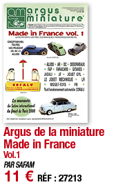 Argus de la miniature Made in France Vol 1 PAR SAFAM 11   RÉF : 27213