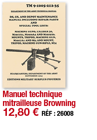 Manuel technique mitrailleuse Browning   12,80   RÉF : 26008