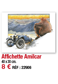 Affichette Amilcar   40 x 30 cm  8   RÉF : 22906