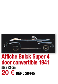 Affiche Buick Super 4 door convertible 1941   95 x 33 cm 20   RÉF : 28445