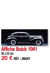 Affiche Buick 1941   95 x 33 cm 20   RÉF : 28447