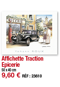 Affichette Traction Epicerie   50 x 40 cm 9,60   RÉF : 23610