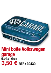 Mini boîte Volkswagen garage   6 x 4 x 1 6 cm 3,50   RÉF : 30439