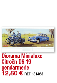 Diorama Minialuxe Citroën DS 19 gendarmerie   12,80   RÉF : 31463