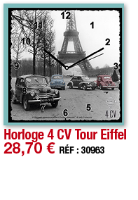Horloge 4 CV Tour Eiffel   28,70   RÉF : 30963