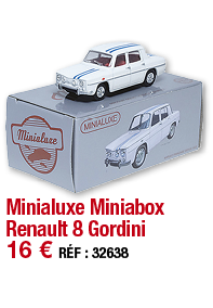 Minialuxe Miniabox Renault 8 Gordini   16   RÉF : 32638