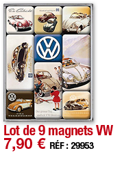 Lot de 9 magnets VW   7,90   RÉF : 29953