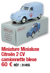 Miniature Minialuxe Citroën 2 CV camionnette bleue   60   RÉF : 31455