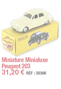 Miniature Minialuxe Peugeot 203   31,20   RÉF : 30366