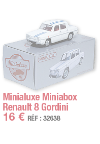 Minialuxe Miniabox Renault 8 Gordini   16   RÉF : 32638