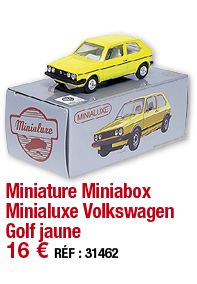 Miniature Miniabox Minialuxe Volkswagen Golf jaune   16   RÉF : 31462