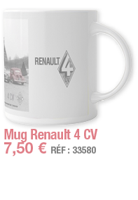 Mug Renault 4 CV   7,50   RÉF : 33580