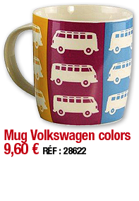 Mug Volkswagen colors     9,60   RÉF : 28622