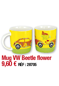 Mug VW Beetle flower     9,60   RÉF : 28705