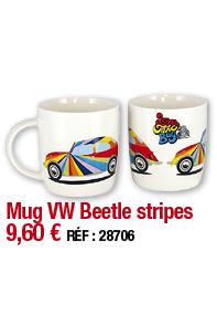 Mug VW Beetle stripes     9,60   RÉF : 28706